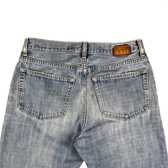 Gap Easy Fit Vintage‎ Men's Jeans 31x29.75 Light Wash Distressed Hem USA Made - Picture 4 of 12